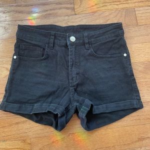 H&M Black Denim Shorts